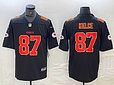 Men's Kansas City Chiefs #87 Travis Kelce Black Fashion Vapor Limited Stitched Jersey,baseball caps,new era cap wholesale,wholesale hats